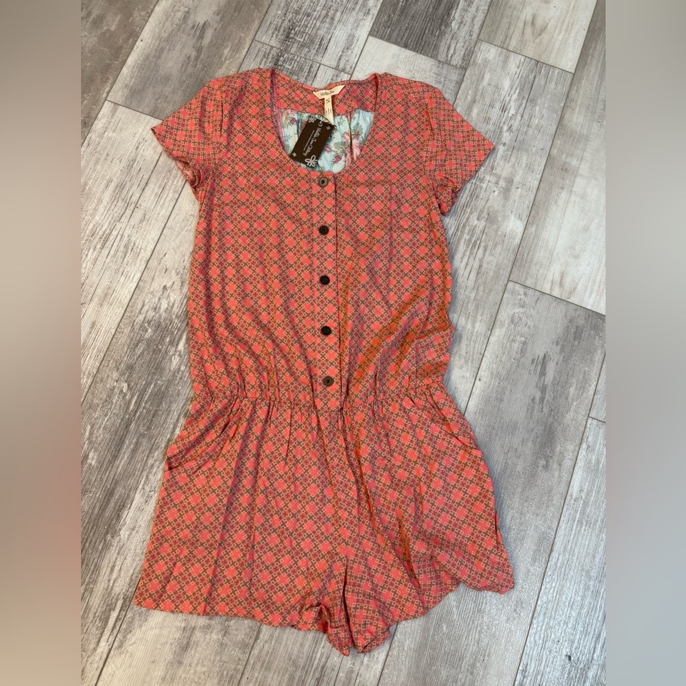 Matilda Jane Red and Black Patterned Romper
